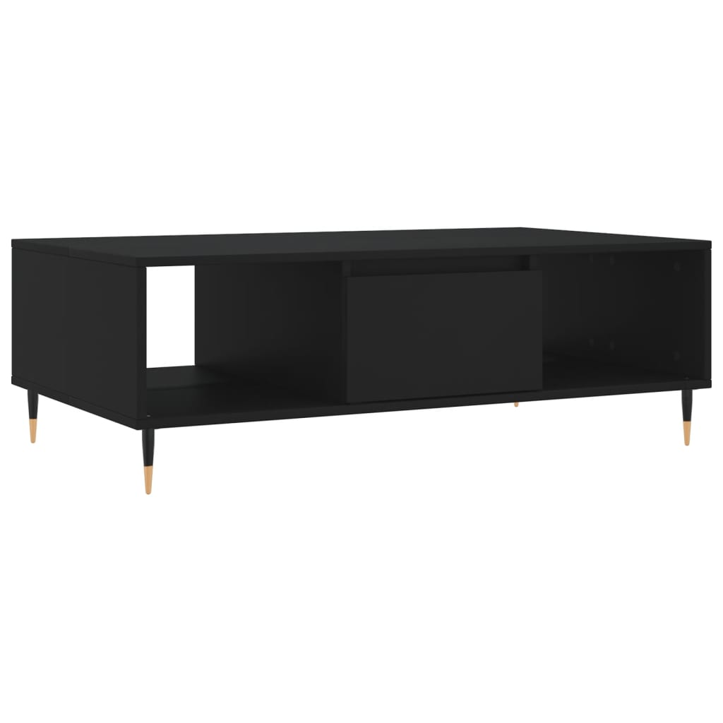 fekete szerelt fa dohányzóasztal 104 x 60 x 35 cm (827077)