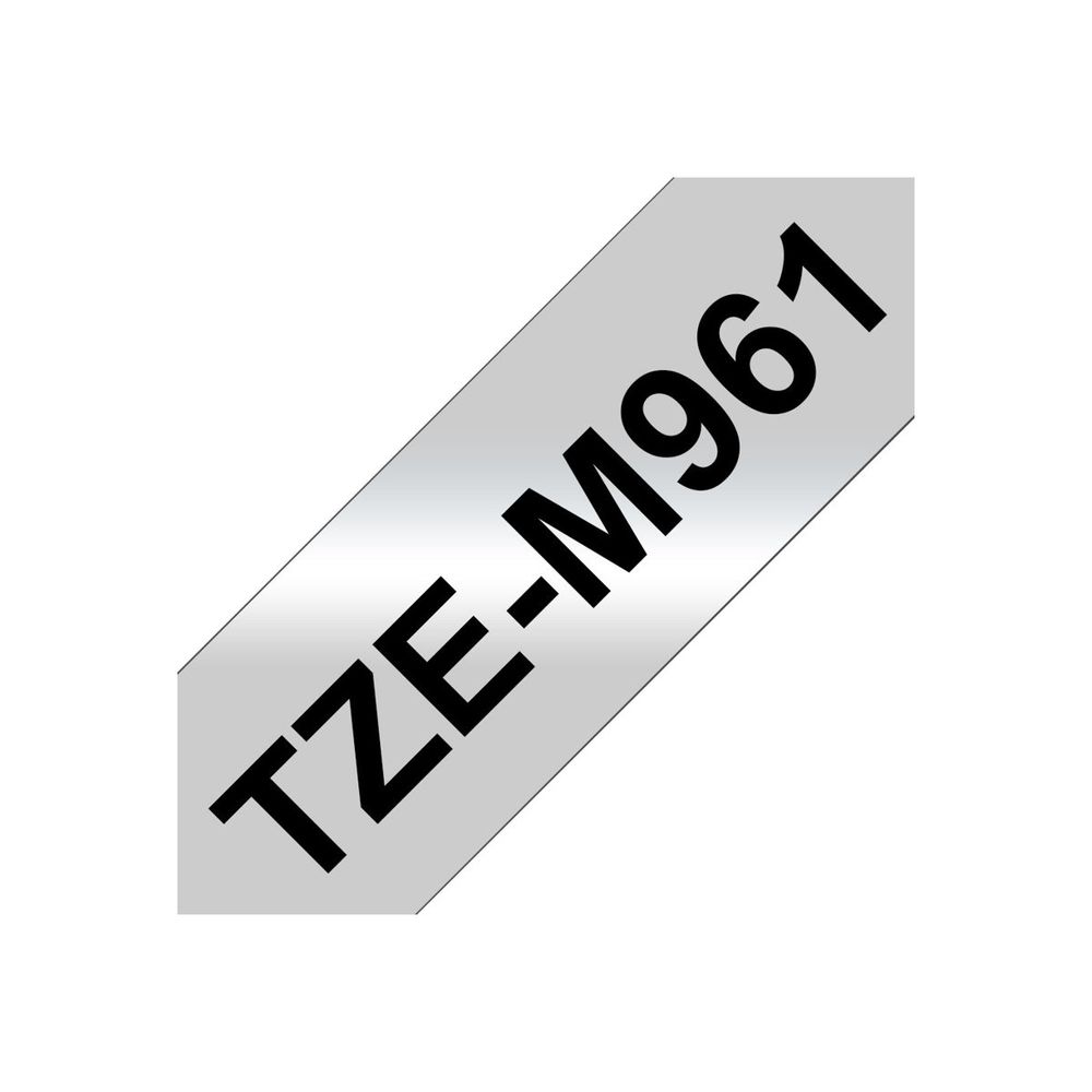 Brother laminated tape TZEM961 - 36 mm - Black on silver matte (TZEM961)