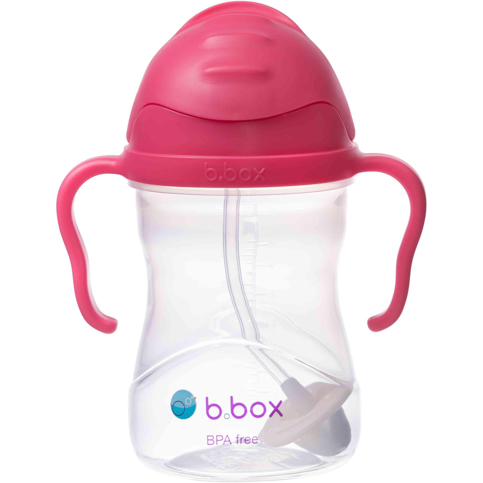 B.Box Pohár szívószállal - málna 240 ml (9353965005025)