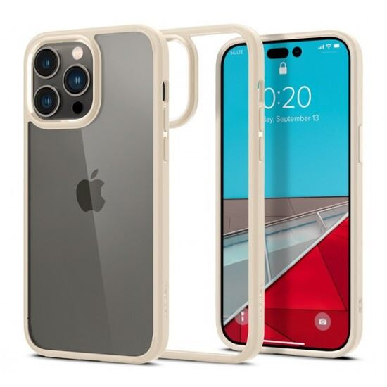 Spigen Crystal Hybrid Apple iPhone 14 Pro Sand Beige tok bézs (ACS04668) (ACS04668)