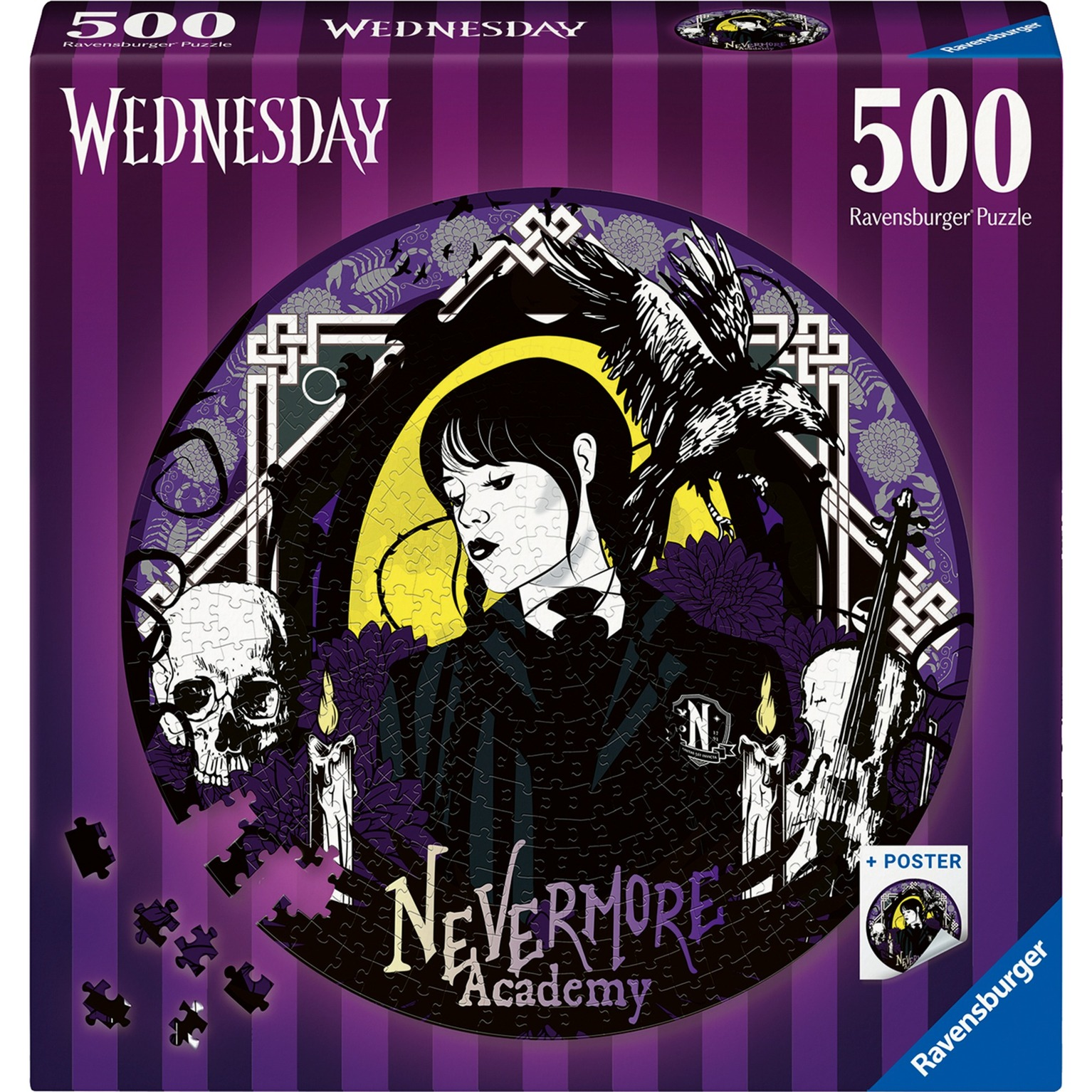 Ravensburger Wednesday - 500 darabos kerek puzzle (17573)