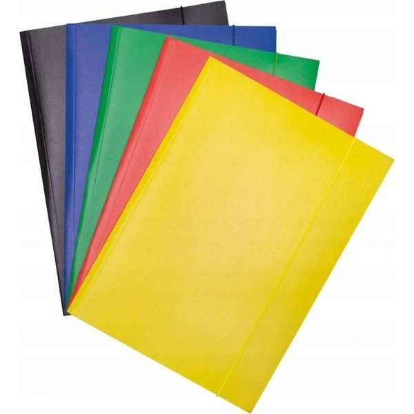  Office Products Teczka z gumką OFFICE PRODUCTS, karton, A4, 300gsm, 3-skrz., mix kolorów