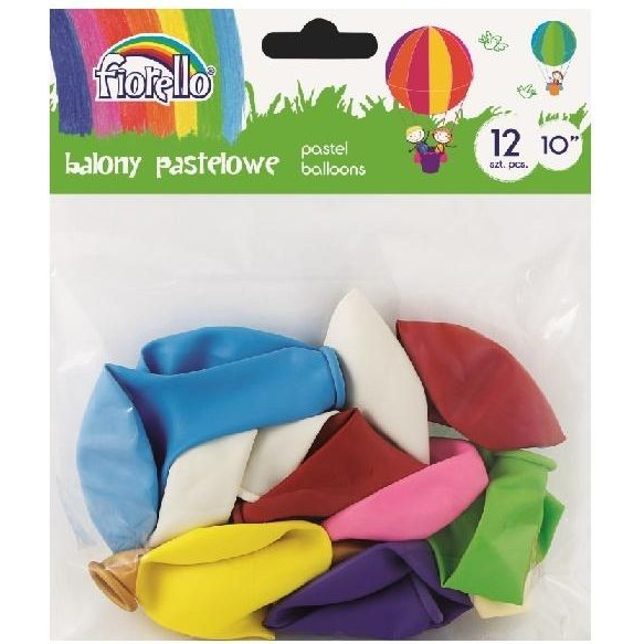 Lufi Fiorello 10" 12 Darabos Pasztell Színek