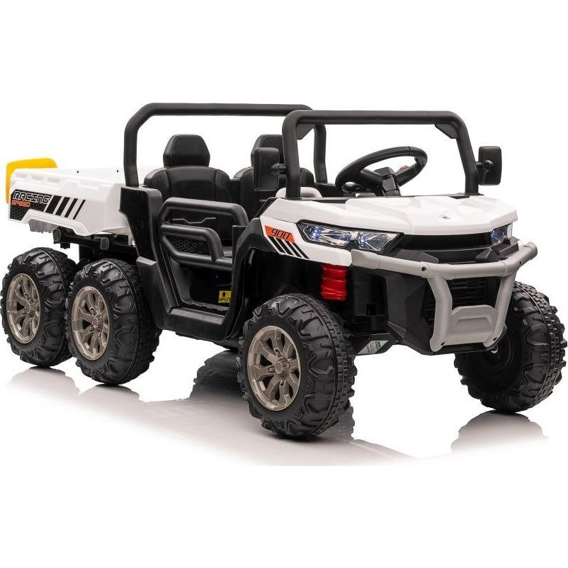 XMX623B Platós Munkagép Elektromos Kisautó 4221 - 2 Darab 200 W Motorral, LCD Kijelzővel 24 V, Fehér (4221)