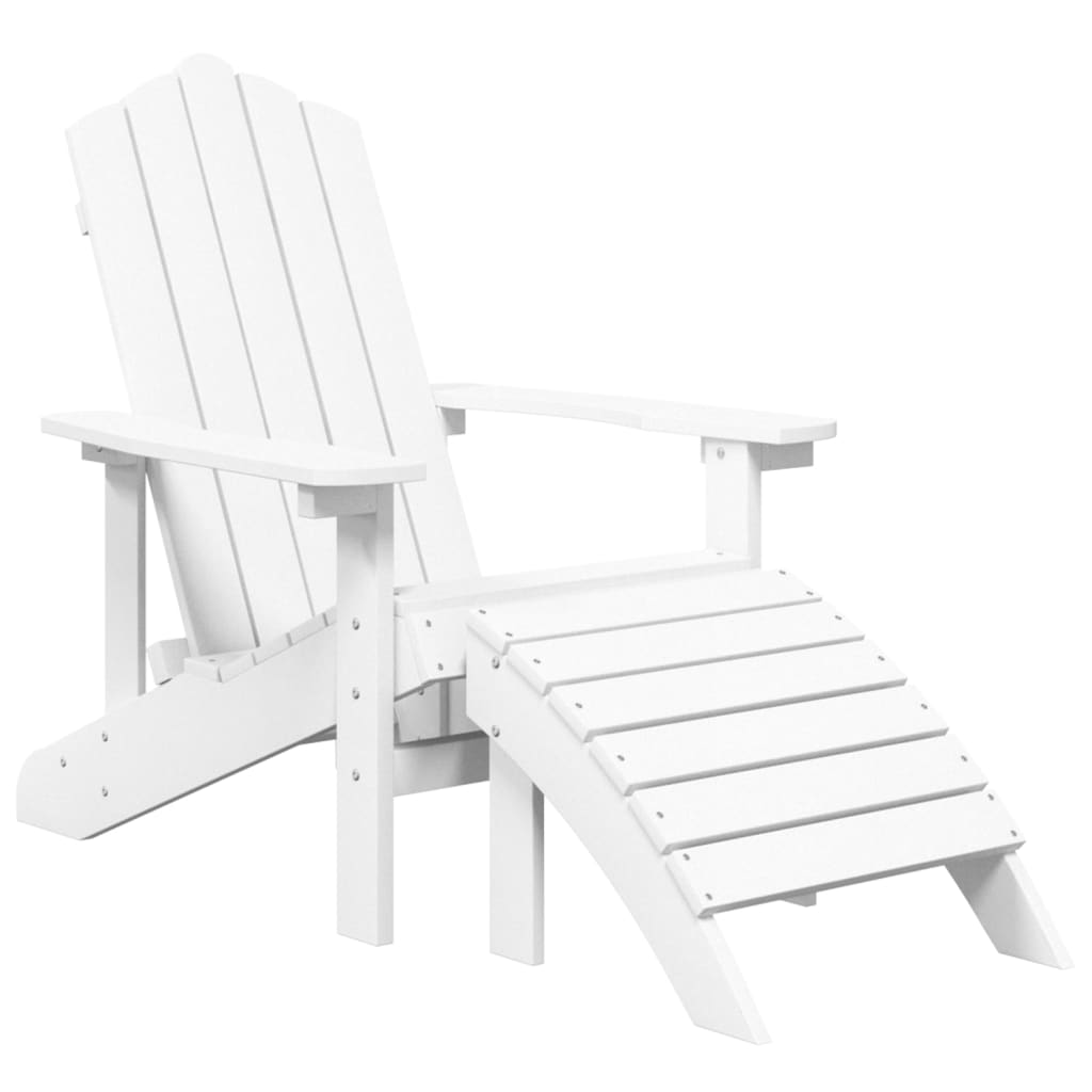fehér HDPE kerti adirondack szék lábtartóval (318645)