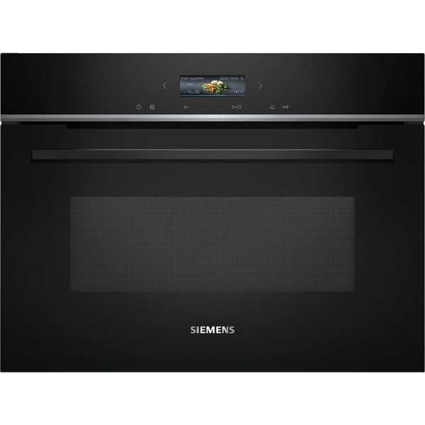 Siemens iQ700 CE732GXB1 mikróhullámú sütő Fekete Egyszerű mikrohullámú sütő Beépített 36 L 1000 W