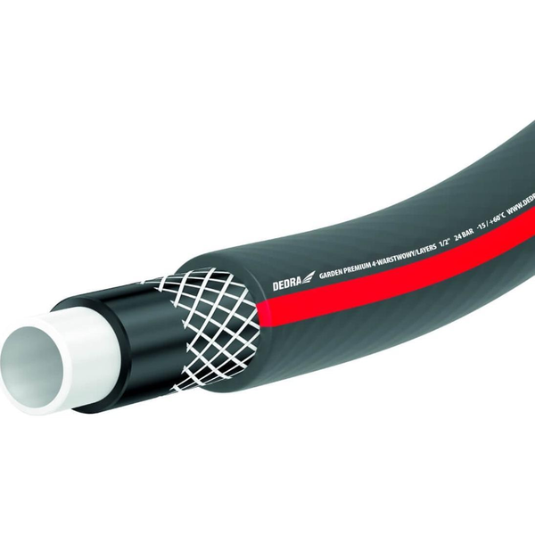 Dedra Wąż ogrodowy PREMIUM 1/2""x50m, 4 -warstwowy