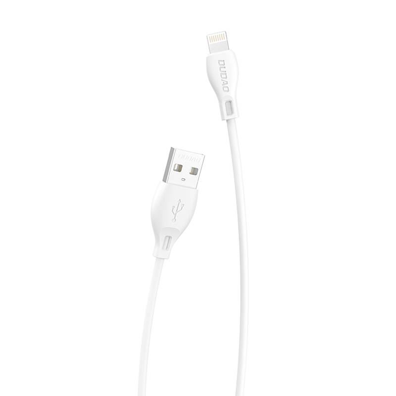 DUDAO L4L USB - Lightning kábel 2.4A 2m fehér (6970379611494) (L4L Lightning 2m)