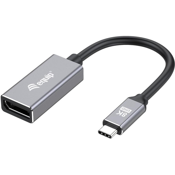 Equip 133493 adaptér na video kábel 0,15 m USB Typ-C DisplayPort Čierna, Šedá