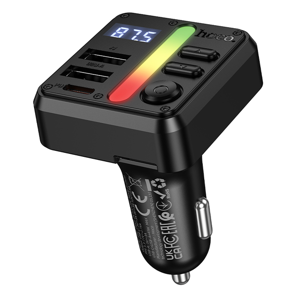 HOCO E89 Libre autós BT FM transzmitter 1xUSB 1xUSB-C 45W HC673808