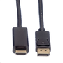 Кабел DisplayPort мъжки - HDMI мъжки, 3 м, черен