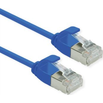Patch Cord Cat.6A (Clasa EA), Roline, LSOH, Albastru, 0.15 m