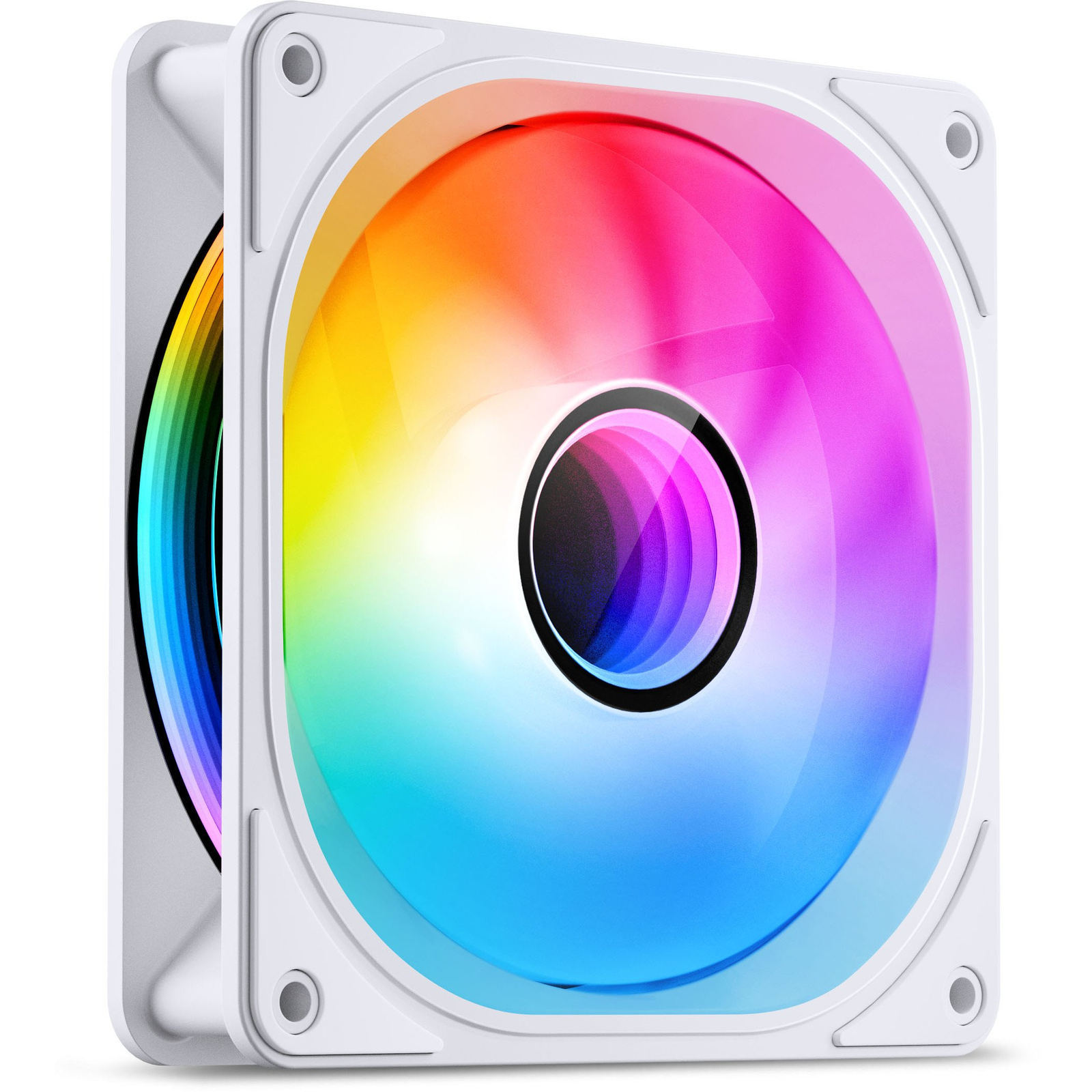 Jonsbo FR-606W 120mm PWM ARGB Rendszerhűtő ventilátor - Fehér (FR-606W)