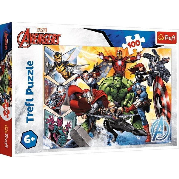 Trefl The power of the Avengers Пъзел 100 броя Анимации