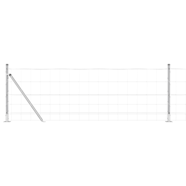 Gard de câmp 0.8x25 m din oțel galvanizat