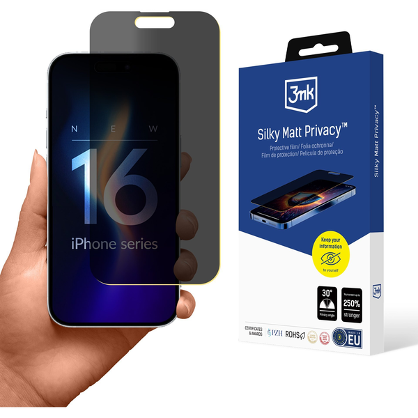 Matná ochranná fólia s funkciou ochrany súkromia 3MK Silky Matt Privacy pre