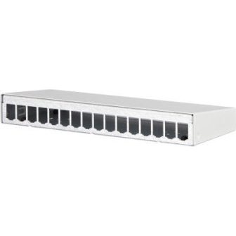 Metz Connect 130861-1602-E 16 port Hálózati patchpanel 483 mm (19) Szereletlen Fehér Alkatrészek nélkül (26.11.0679)