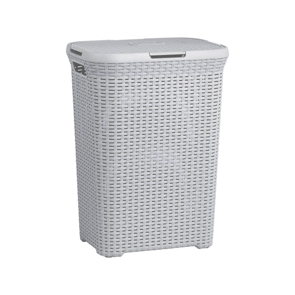Curver Style rattan hatású szennyestartó 60l - Szürke