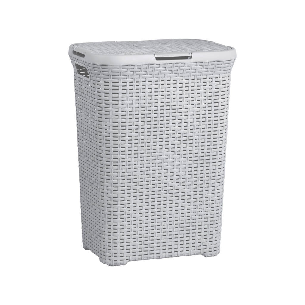 Curver Style rattan hatású szennyestartó 60l - Szürke (228330)