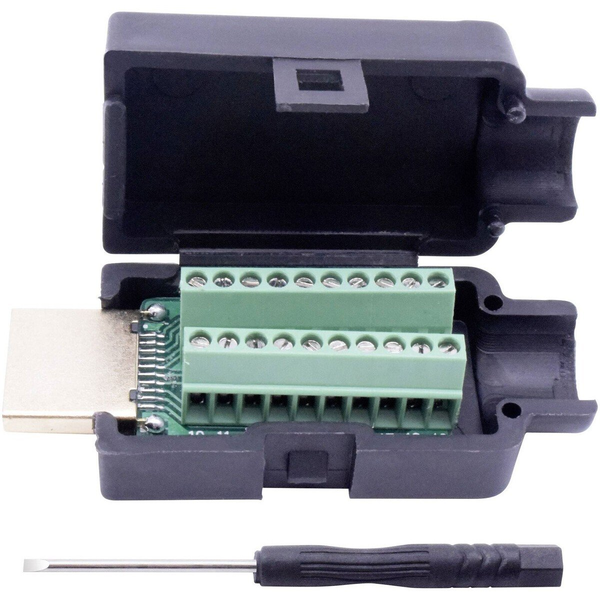 TRU COMPONENTS T1904C104 HDMI csatlakozó Dugó, beépíthető, függőleges Pólusszám: 20 Fekete 1 db
