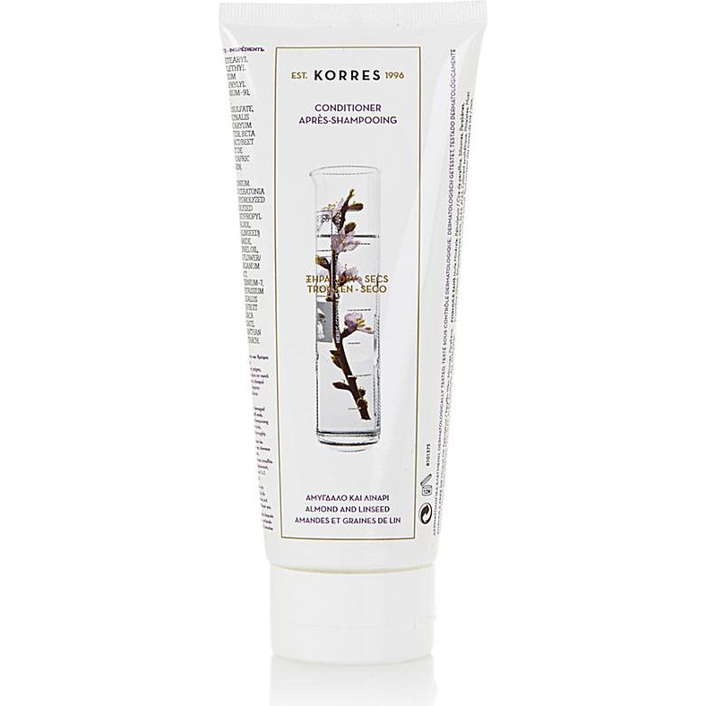 KORRES Almond + Linseed Conditioner For Dry/ Dehydrated Hair 200 ml (5203069040108)