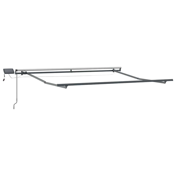 Copertină cu Manual Antracit 3,5 x 2,5 m Metal