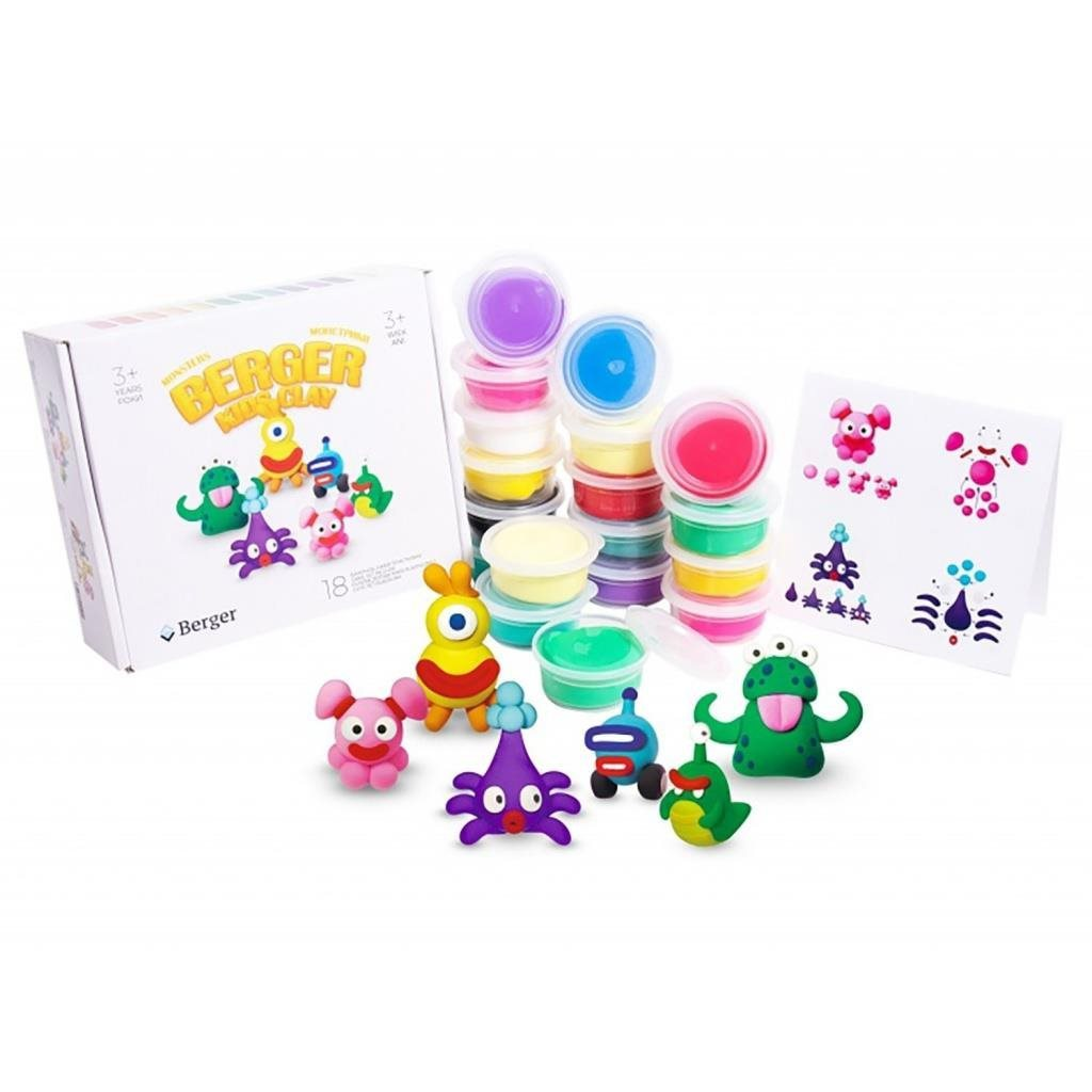 Berger Monsters Modelling Clay 18 cups (8596165040200)