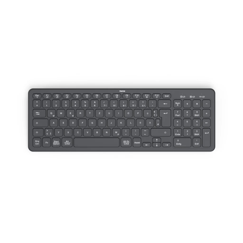 Hama WK-300 Multi-Device Wireless USB-A Billentyűzet HUN - Fekete