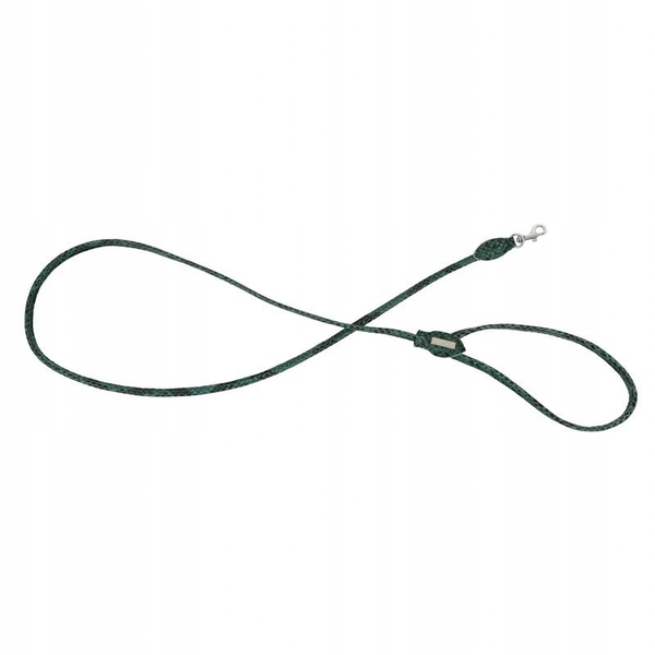 Barry King Smycz dla psa okrągły Serpente, zielony, skórzany niklowy, 8mm/120cm