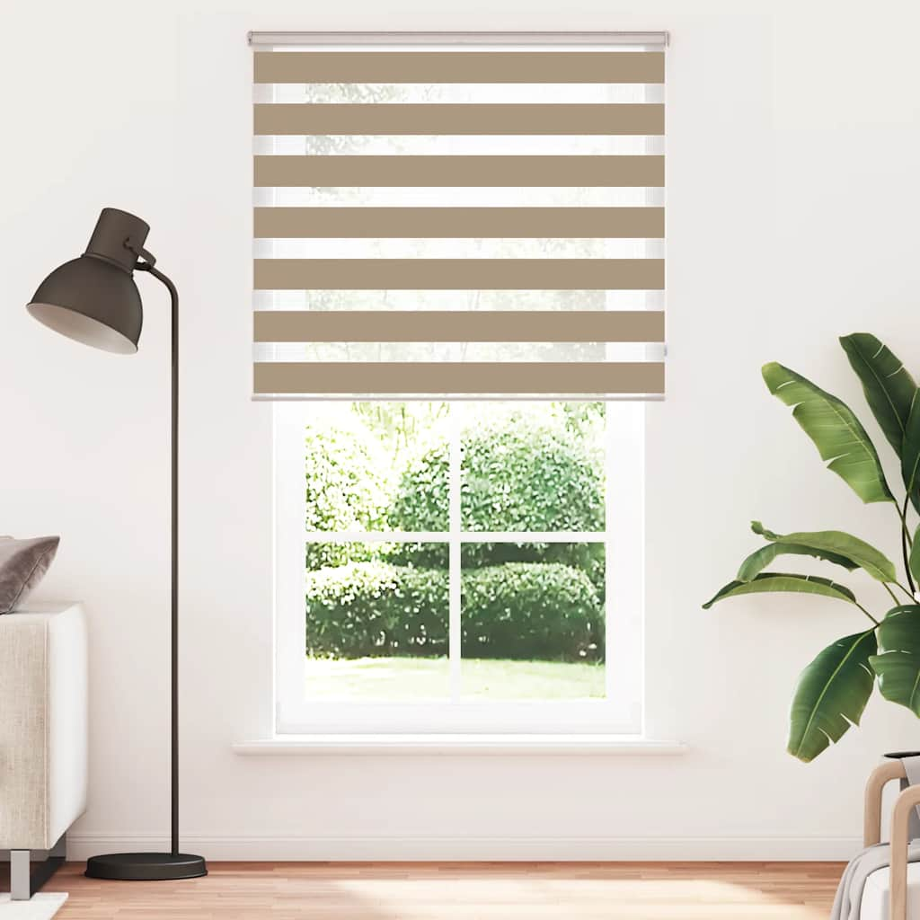 zebrafüggönnyel homokbarna szövetszélesség 115,9 cm poliészter (4014577)