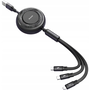 3-in-1 USB-C to USB-C / Lightning / Micro USB cable, Mcdodo CA-3730, 1.2m (black)