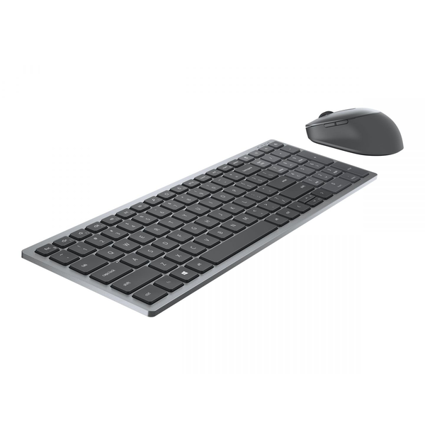DELL KM7120W tastatur Mus inkluderet Kontor RF trådløs + Bluetooth QWERTZ Ungarsk Grå, Titanium