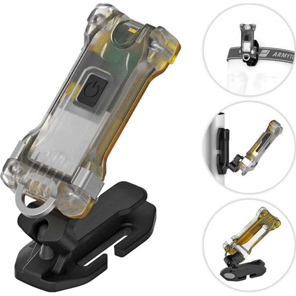 Armytek Zippy ES kulcstartó és fejlámpa szett, sárga színben