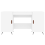Бюро VidaXL, За сглобяване, Дърво, 140 x 50 x 75 см, Бял, 829516
