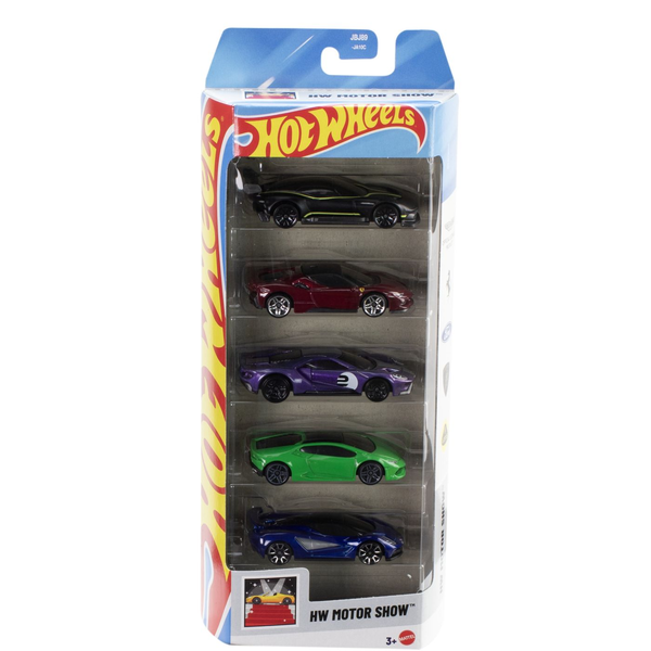 SET OF 5 HOT WHEELS HW MOTOR SHOW CARS
