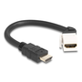 Delock Keystone modul HDMI kábel apa - anya 45 -ban hajlított 8K 60 Hz 20 cm, fekete (90319)