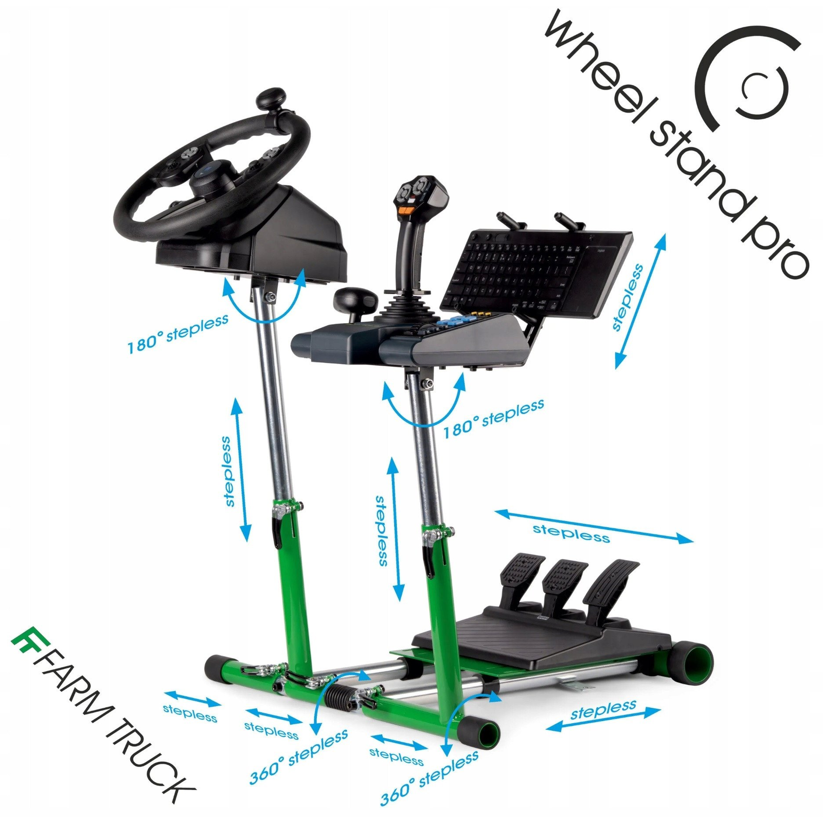 WHEEL STAND PRO Farm Truck Lite V3 Kormánykerék tartó zöld (WS0043)