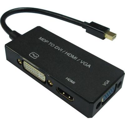 Value Mini DisplayPort / DVI Átalakító kábel Mini DisplayPort dugó, DVI, 18+5 pólusú Aljzat 0.10 m Fekete 12.99.3154 DisplayPort kábel