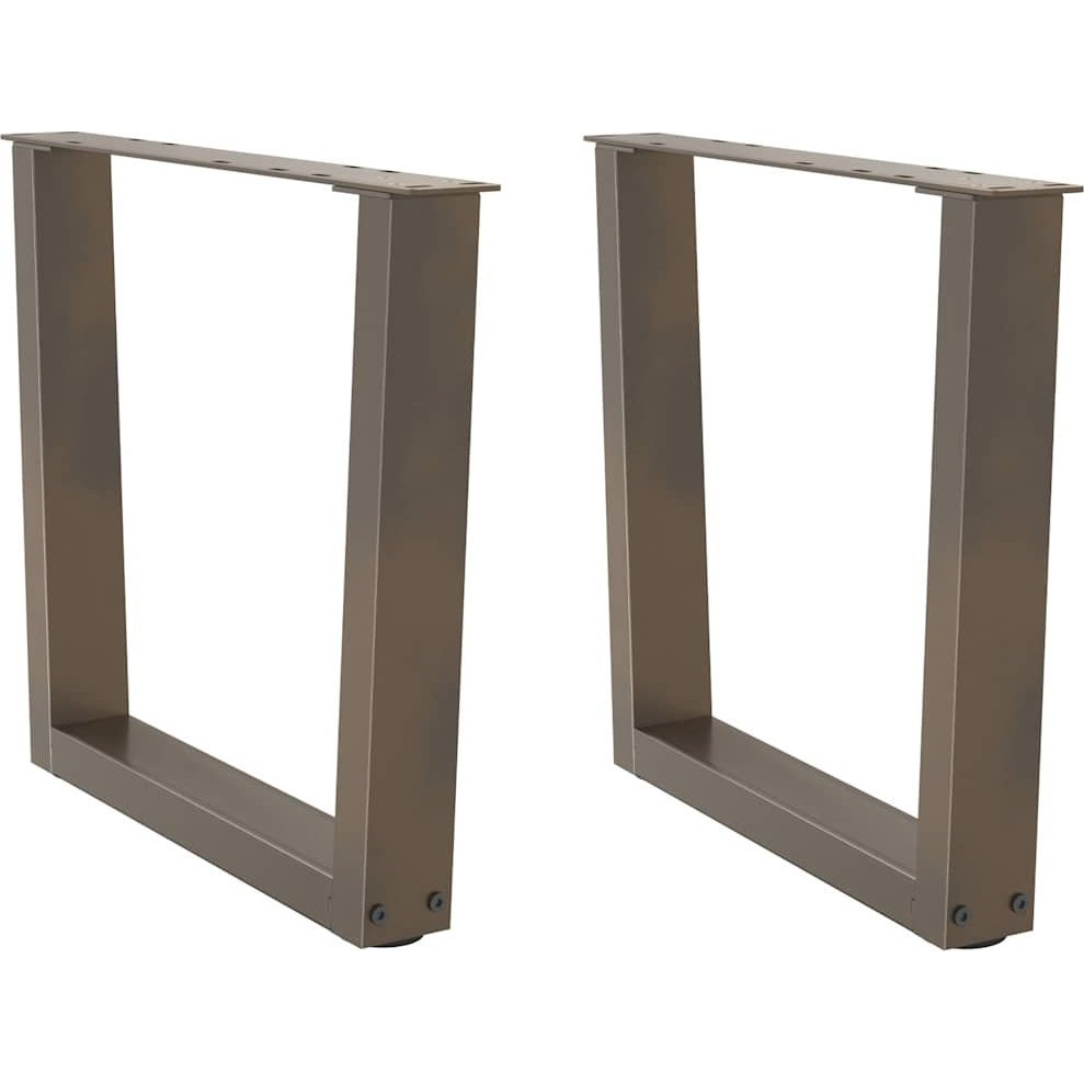 Étkezőasztal lábak V-alakú 2 db natúr acél 60x(42-43,3)cm acél (4012635)