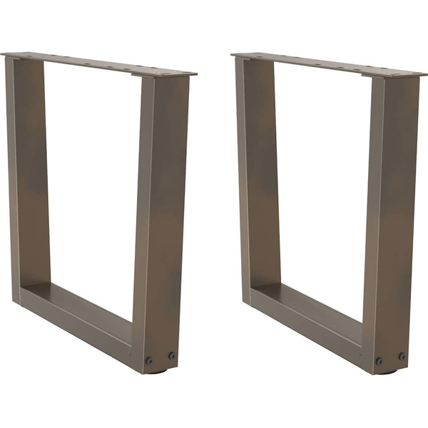 Étkezőasztal lábak V-alakú 2 db natúr acél 60x(42-43,3)cm acél