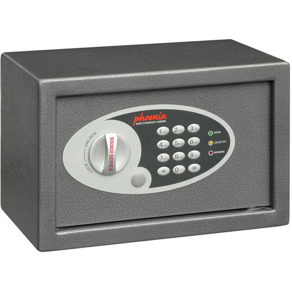 Phoenix SS0801E Elektromos számzáras Biztonsági bútorszéf LED fénnyel - Grafit