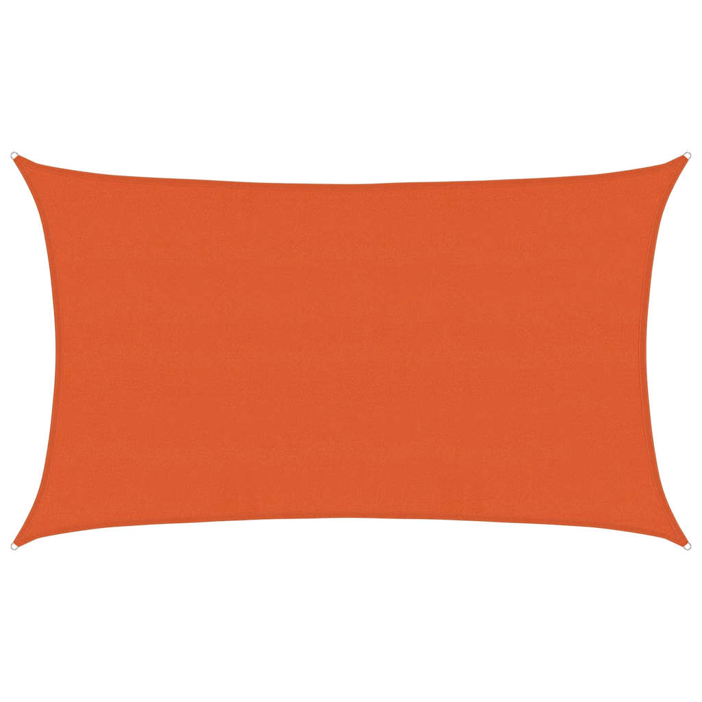 narancssárga négyszögletű HDPE napvitorla 160 g/m² 5x8 m (311688)