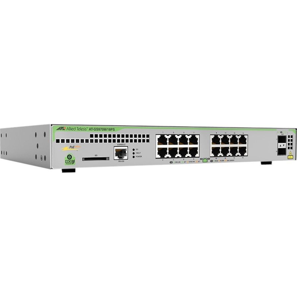 Allied Telesis AT-GS970M/18PS-50 Gestionate L3 Gigabit Ethernet (10/100/1000) 1U Gri