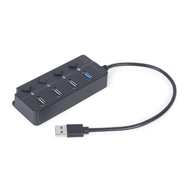 GEMBIRD 4portový USB HUB 1 x USB 3.1 + 3 x USB 2.0 černý