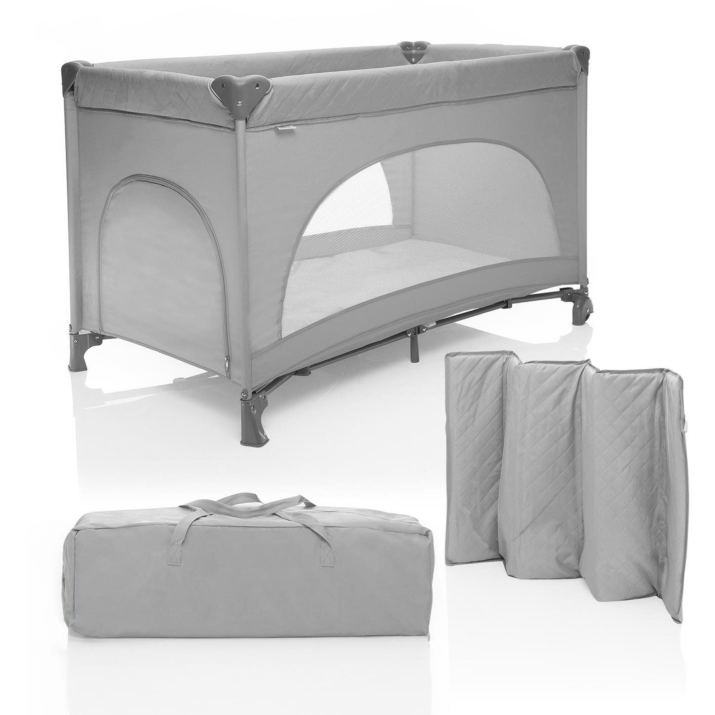 ZOPA Összecsukható utazóágy Lely Silver Grey (8595114457038)