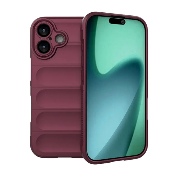 Szilikon telefonvédő (ütésállóság, kameravédő, 3D) BORDÓ Apple iPhone 17 "Gigapack csomagolás" (GP-173628)