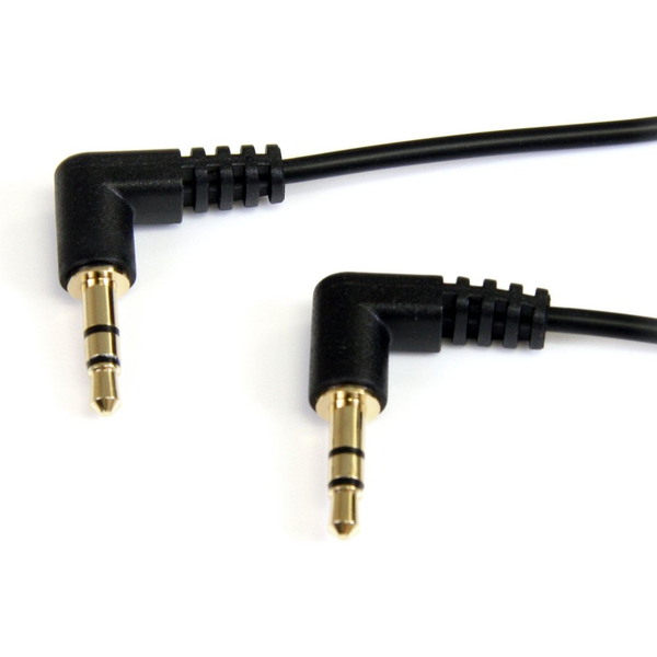 StarTech.com 0.3m Angle M/M audio kabel 0,3 m 3.5mm Zwart