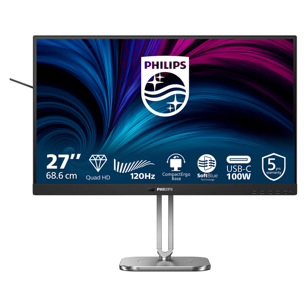 Philips 27B2U4601/00 Monitor PC 68,6 cm (27") 2560 x 1440 Pixel Quad HD LCD Grigio