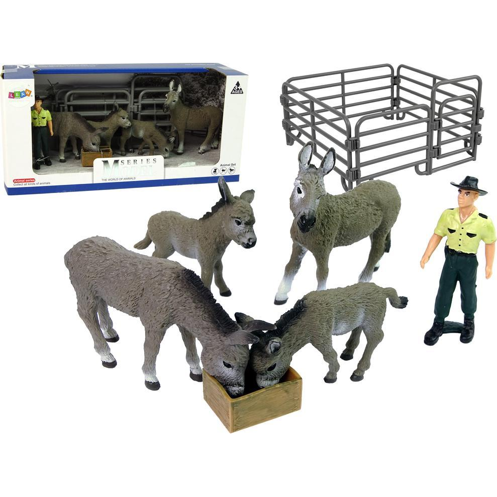 Négy Szamár Farmer Figurakészlet - Szürke (9908)