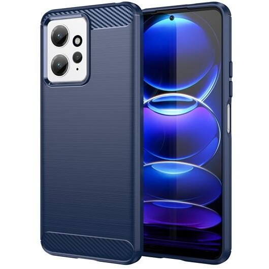 Gigapack Xiaomi Redmi Note 12 4G szálcsiszolt, karbon mintás tok sötétkék (GP-139070) (GP-139070)